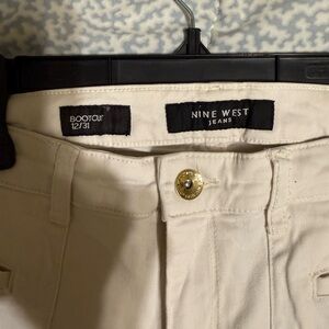 Nine West Off-White Bootcut Jeans